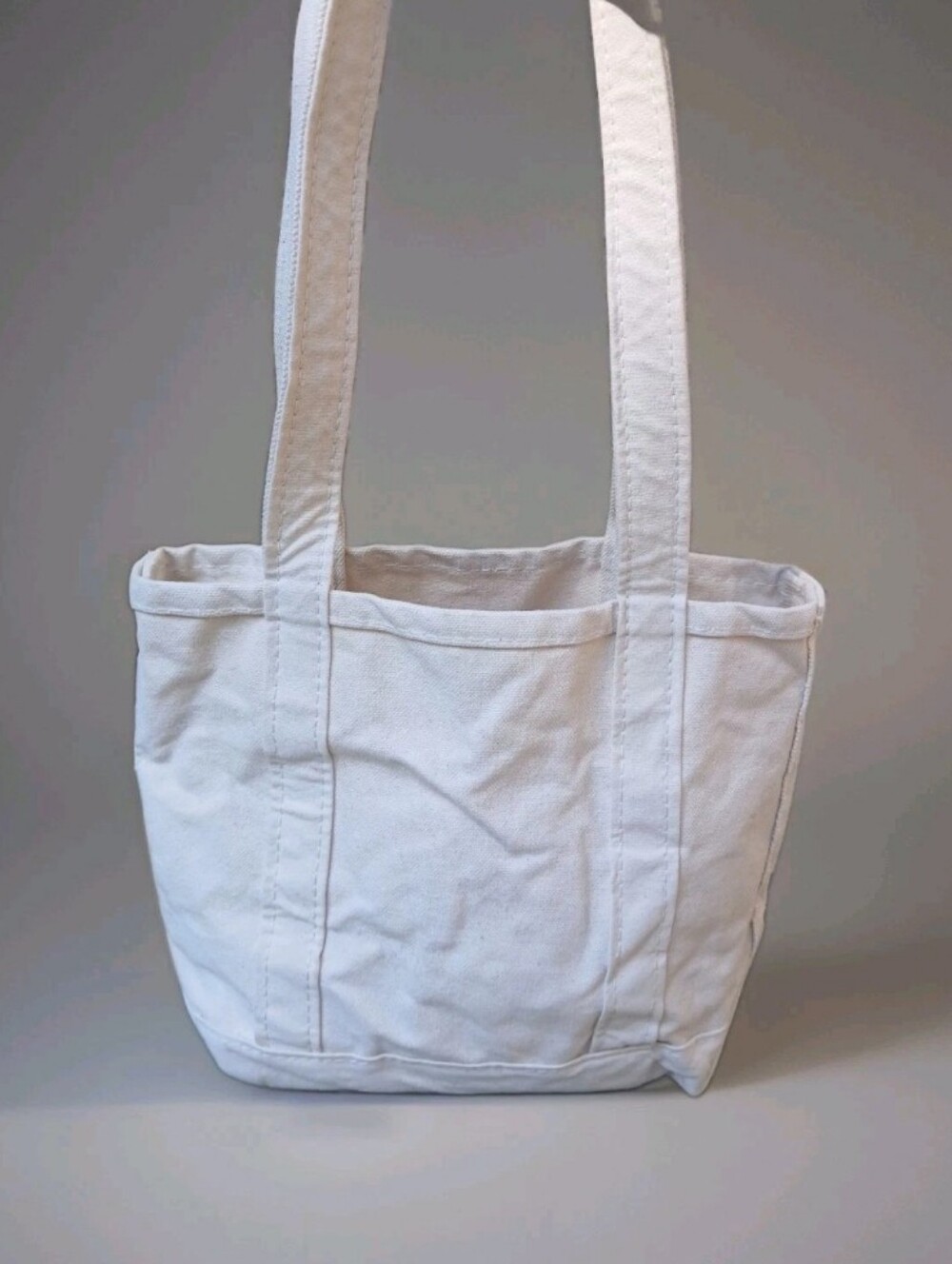 L.L. Bean Natural Canvas Boat And Tote Bag Small W/ Long Straps - Picture 4 of 10